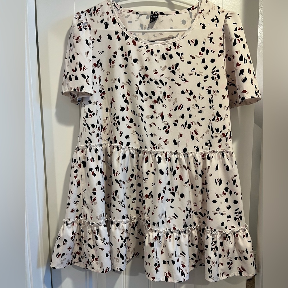 Long cheetah print shirt